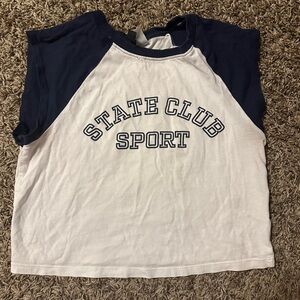 Raglan Shirt - Navy and White